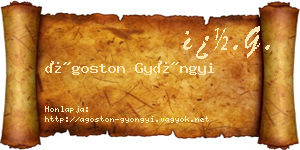 Ágoston Gyöngyi névjegykártya